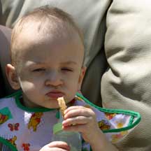 Jonah loves fries just like daddy!